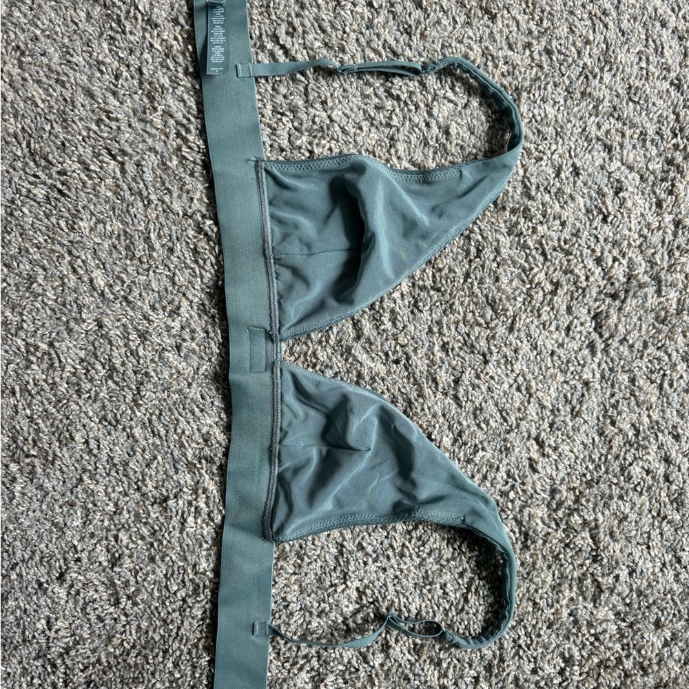SKIMS Teal Triangle Bralette